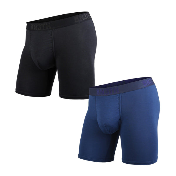 Sweat Proof Boxer Brief + Fly // Black + Blue