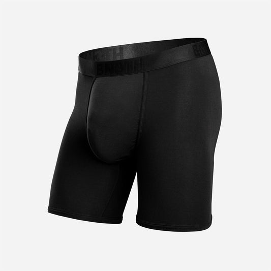 CLASSIC BOXER BRIEF WITH FLY: BLACK