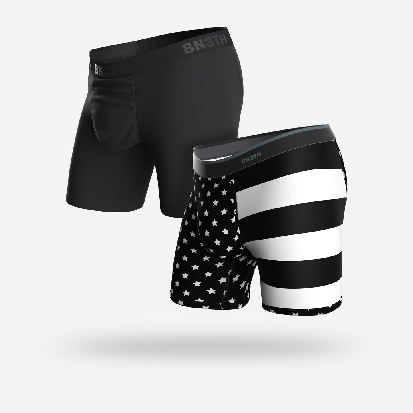 CLASSIC BOXER BRIEF : BLACK/INDEPENDENCE BLACK 2 PACK