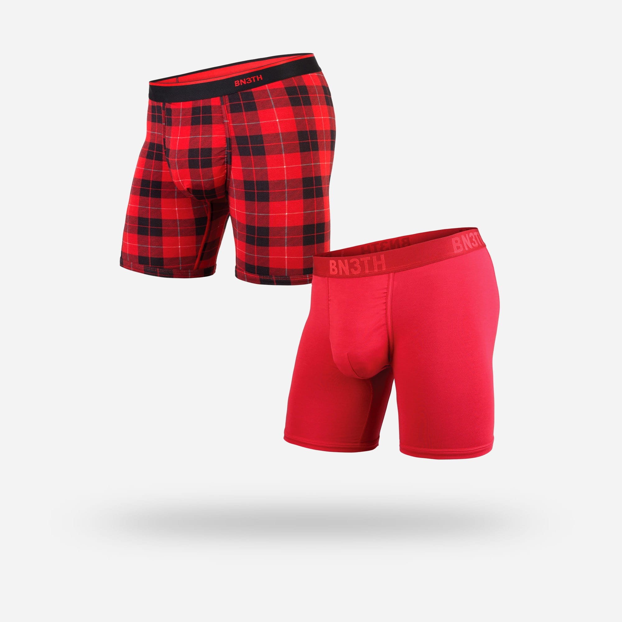 BN3TH Men's Print Classic Trunk (Fireside Plaid Red, Small) 