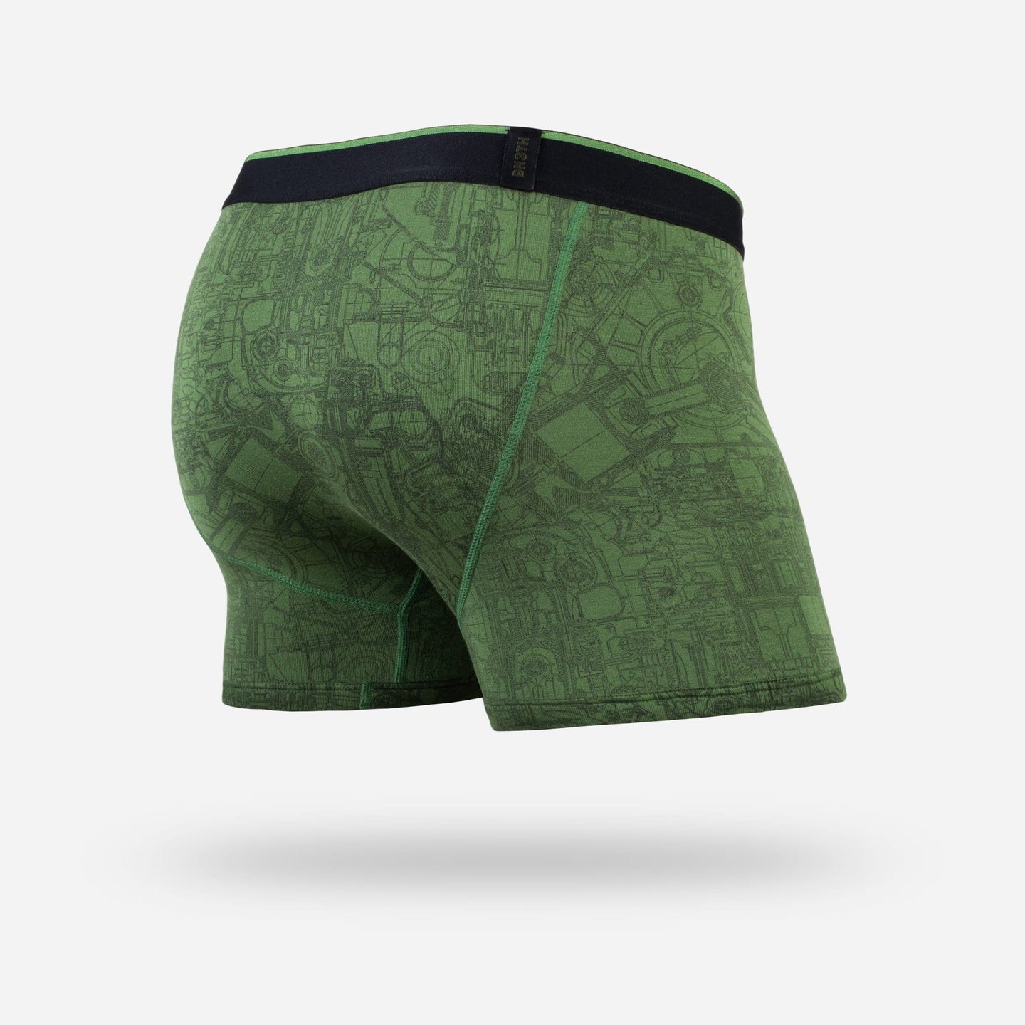 Pouch Underwear, Hipsters/Trunks, Mechanics Green